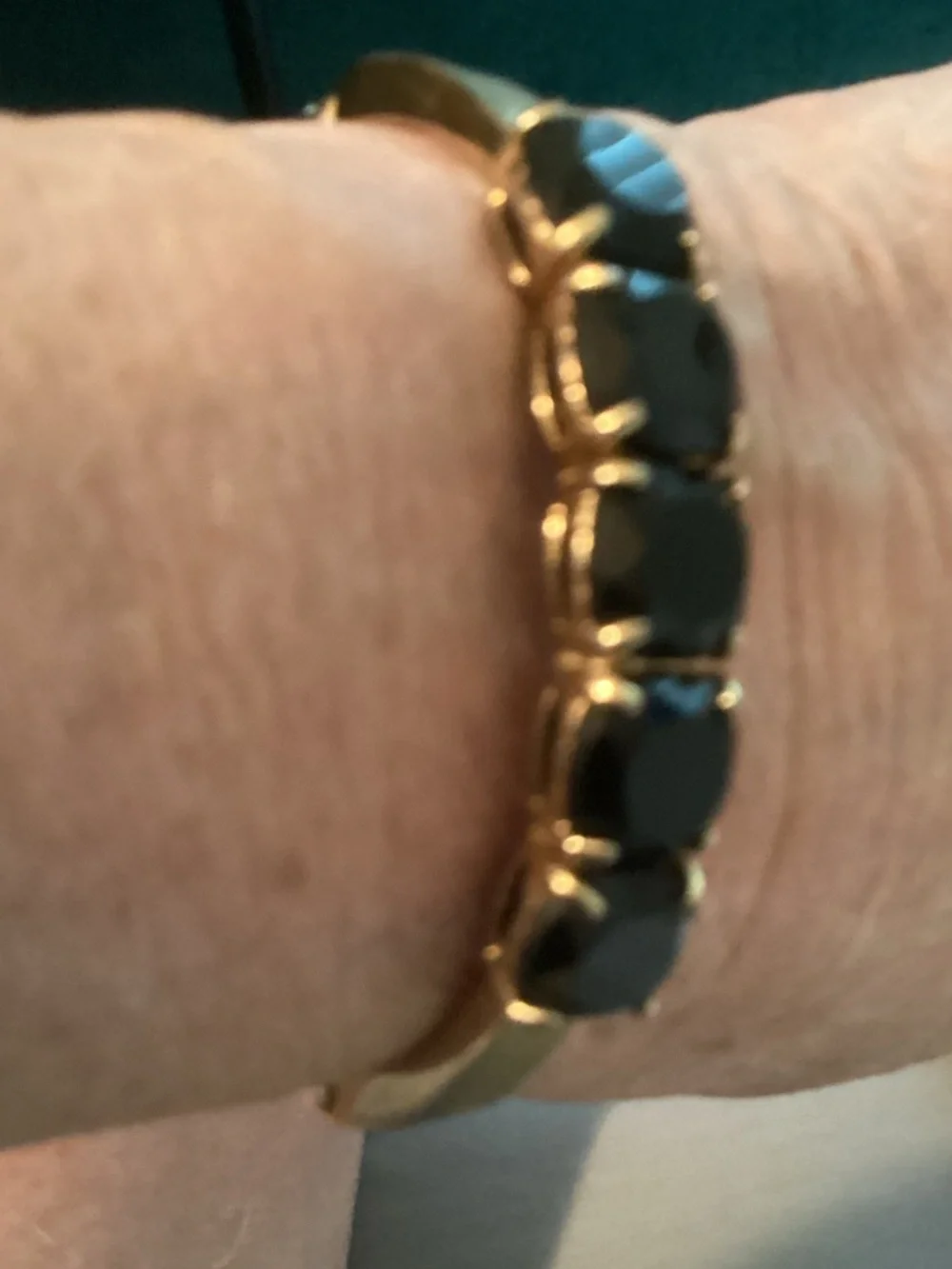 kate spade Gold-Tone Bracelet with Black Stones